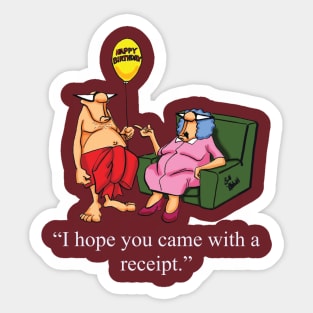 Funny Spectickles Marital Birthday Humor Sticker